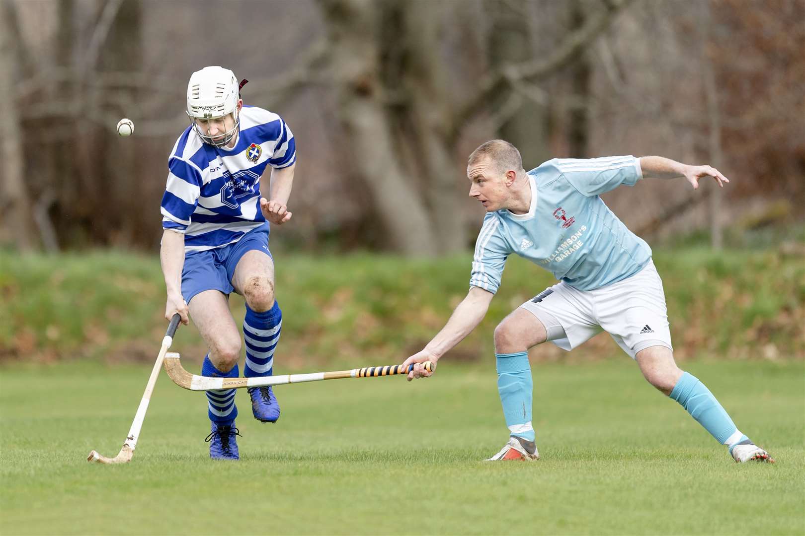 Kevin Bartlett (right) scored one of two hat tricks as Caberfeidh thrashed Lochaber 8-1.