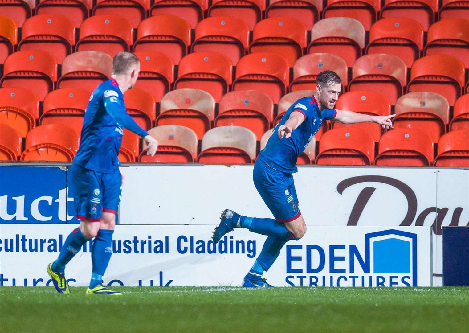 Picture - Willie Vass. 21.02.2020 Dundee Utd(2) v Inverness CT(1). ICT's Jordan White celebrates his goal.
