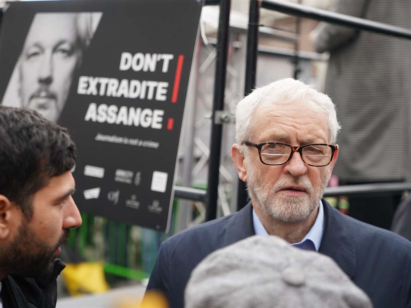 Former Labour party leader Jeremy Corbyn has shown his support for the WikiLeaks founder (Yui Mok/PA)
