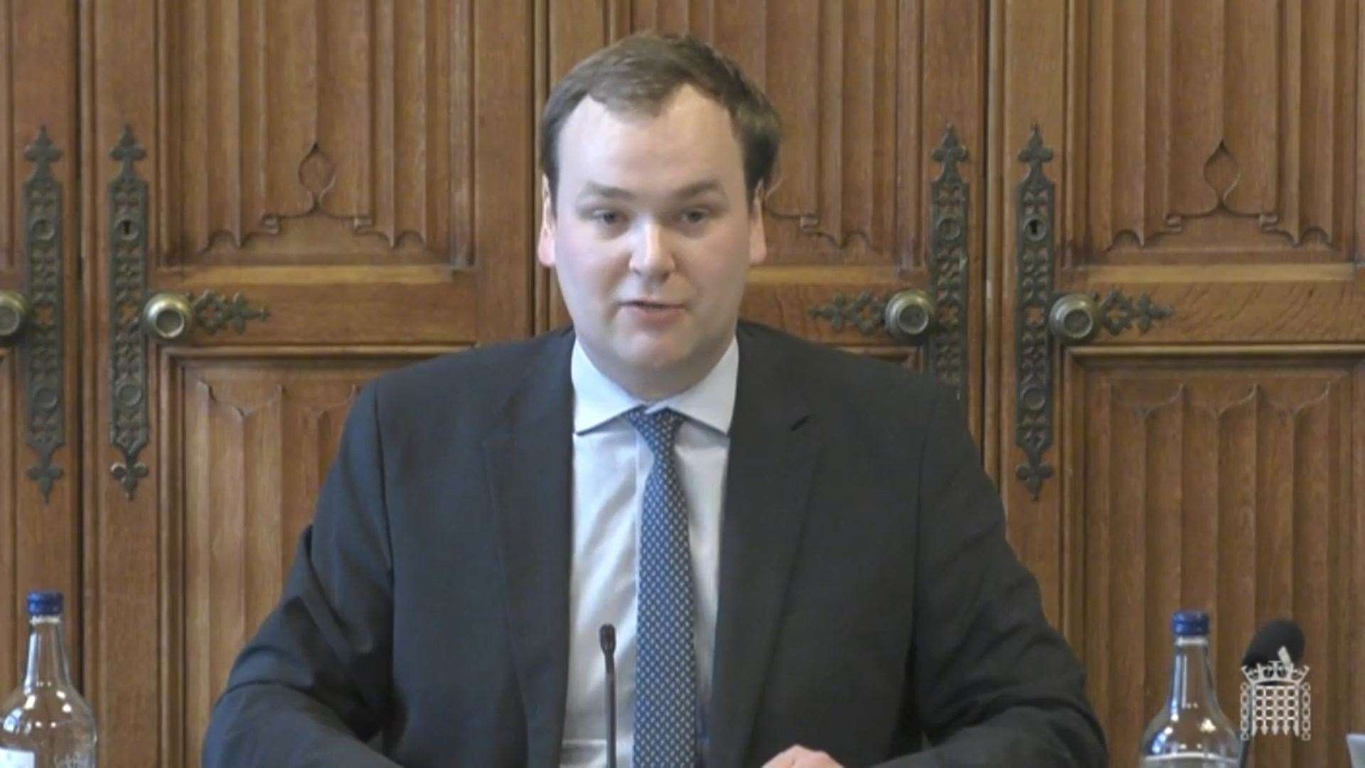 William Wragg will meet police to discuss his allegations of ‘blackmail’ by No 10 (Parliament TV/PA)