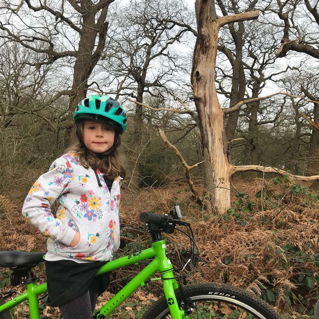 Eve cycling in the woods at Blickling Estate in Norfolk. Picture: Noreen Barr/PA