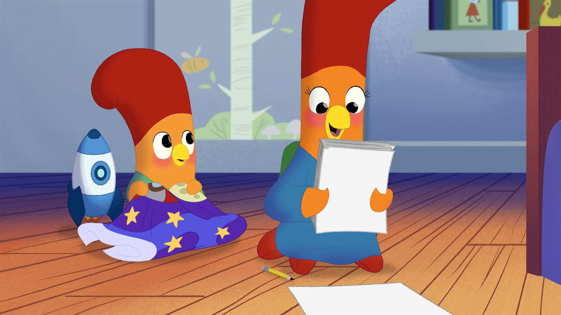 Interrupting Chicken: Season 2 with Benjamin (voiced by Maximus Tran) and Piper (Juliet Donenfeld). Picture: Apple TV+ © 2023 PA Media