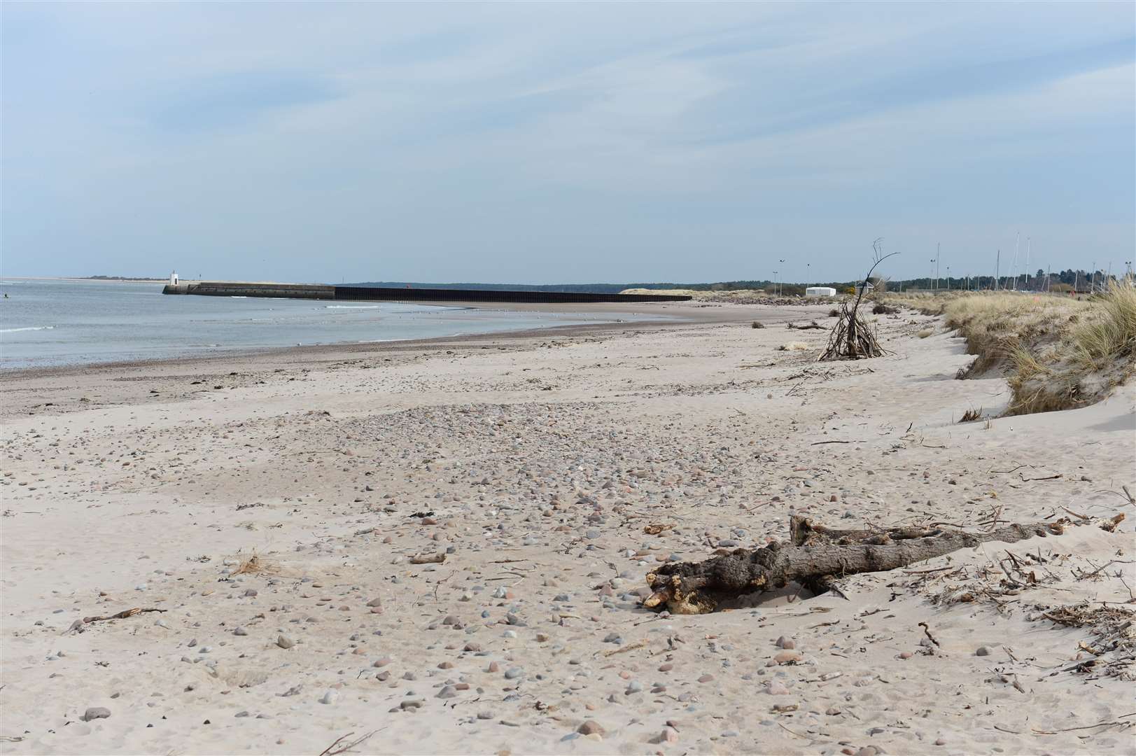 People stay at home instead of going to Nairn beach. Picture: Gary Anthony
