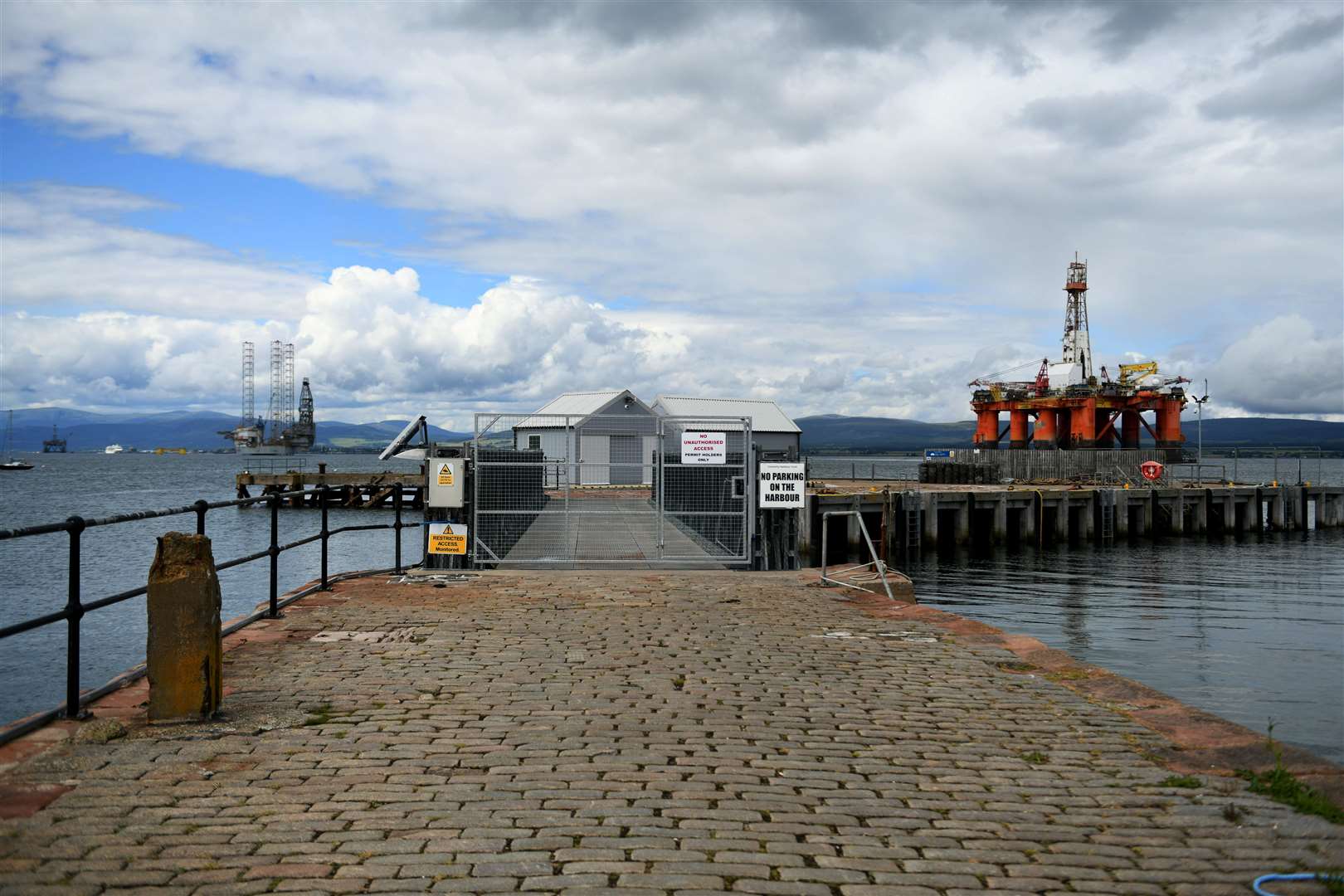 A gate at the Cromarty Harbour has been put in place to restrict access.