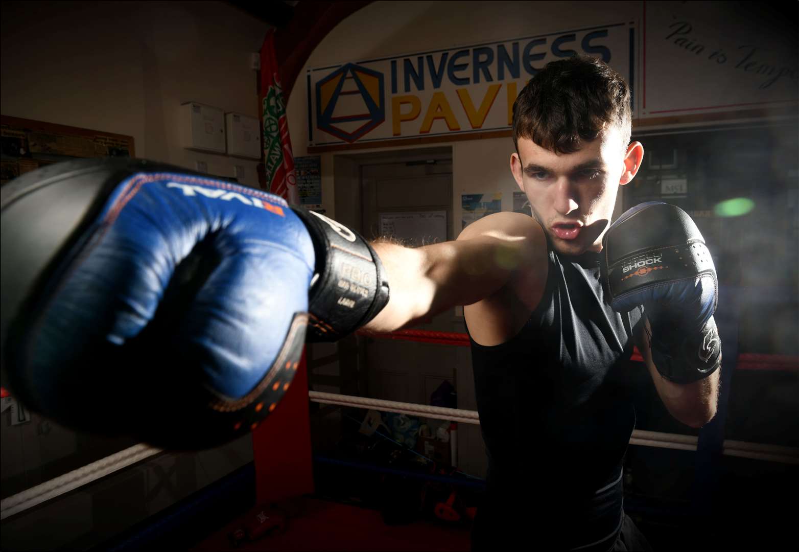 Calum Turnbull at Inverness City Boxing Club. Picture: James Mackenzie.