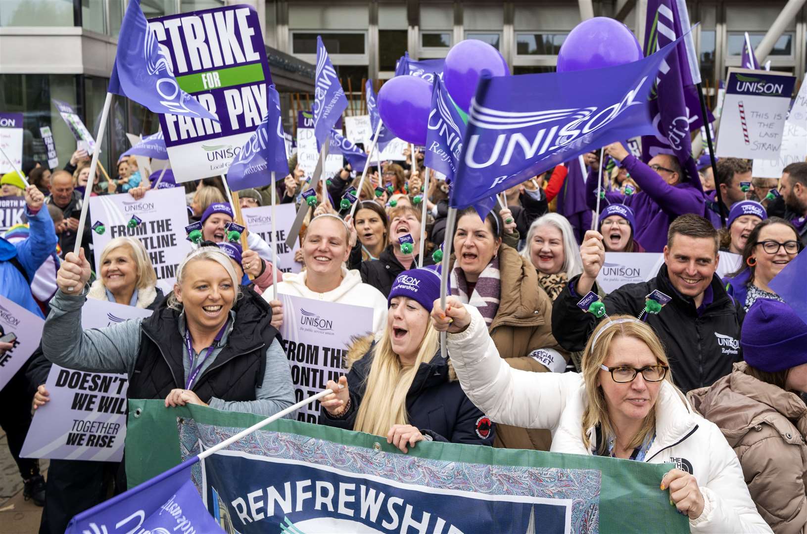 Unison members walked out for three days (Jane Barlow/PA)