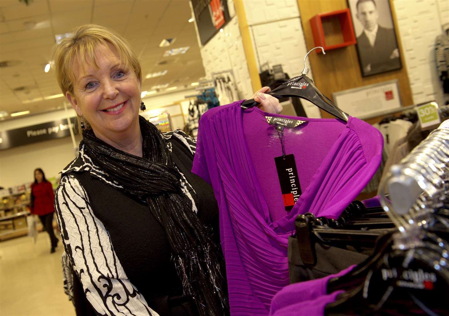 Eastgate Centre manager Jackie Cuddy in Debenhams in happier times.
