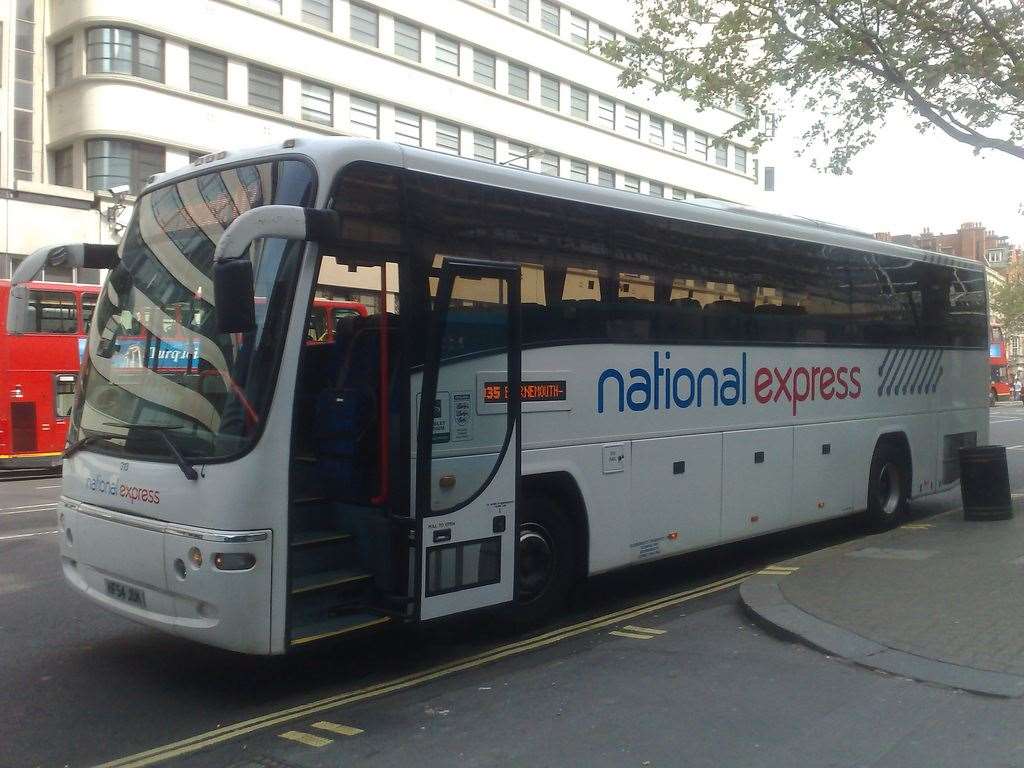 A National Express coach.