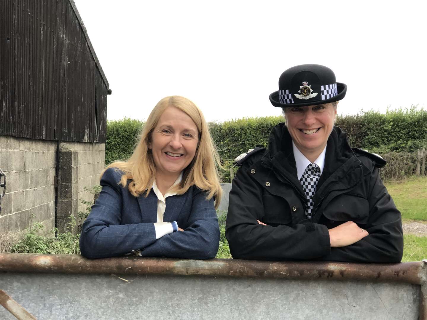 Katy Bourne with Chief Constable of Sussex Police Jo Shiner (Sussex Police/PA)