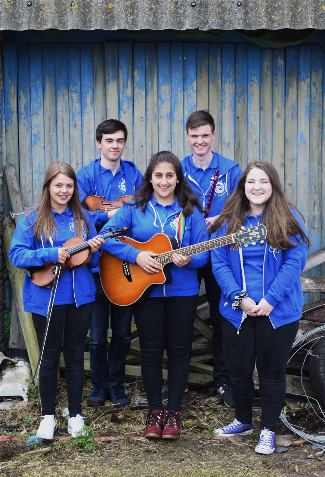 The Fèis Inbhir Narainn Cèilidh Trail musicians from 2019, when the event was last held in person.
