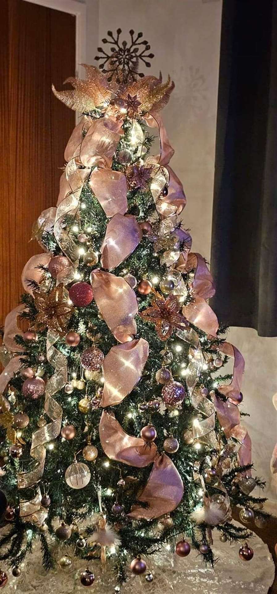 Sandie Hawkes' Christmas tree.