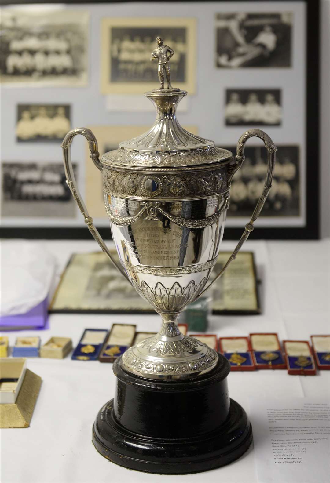 The Inverness Cup was among the memorabilia displayed at the launch of the Inverness Football Memories project.