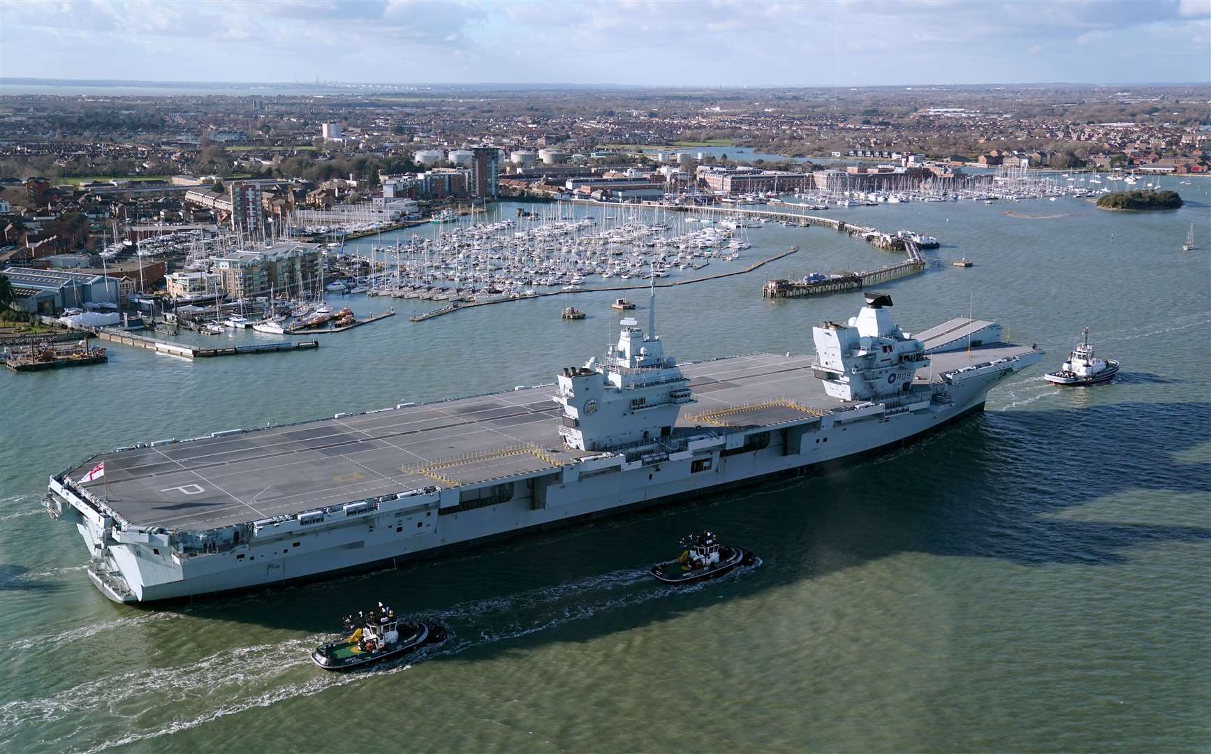 Royal Navy aircraft carrier HMS Prince of Wales (Andrew Matthews/PA)