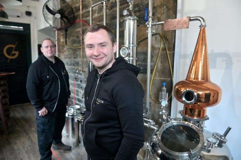 Adam Dwyer and Daniel Campbell, co-founders of the Great Glen Distillery in Drumnadrochit,are thrilled to be nominated in this year’s Scotland Food & Drink Excellence Awards.