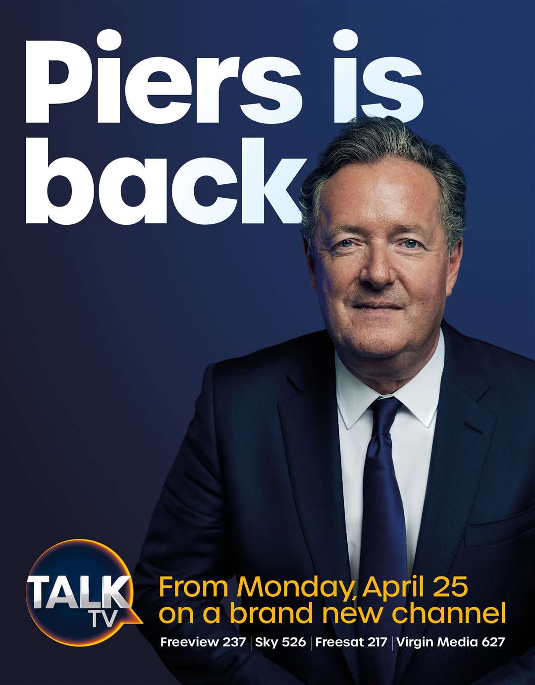 Piers Morgan will be back on screens with TalkTV (News UK/PA)
