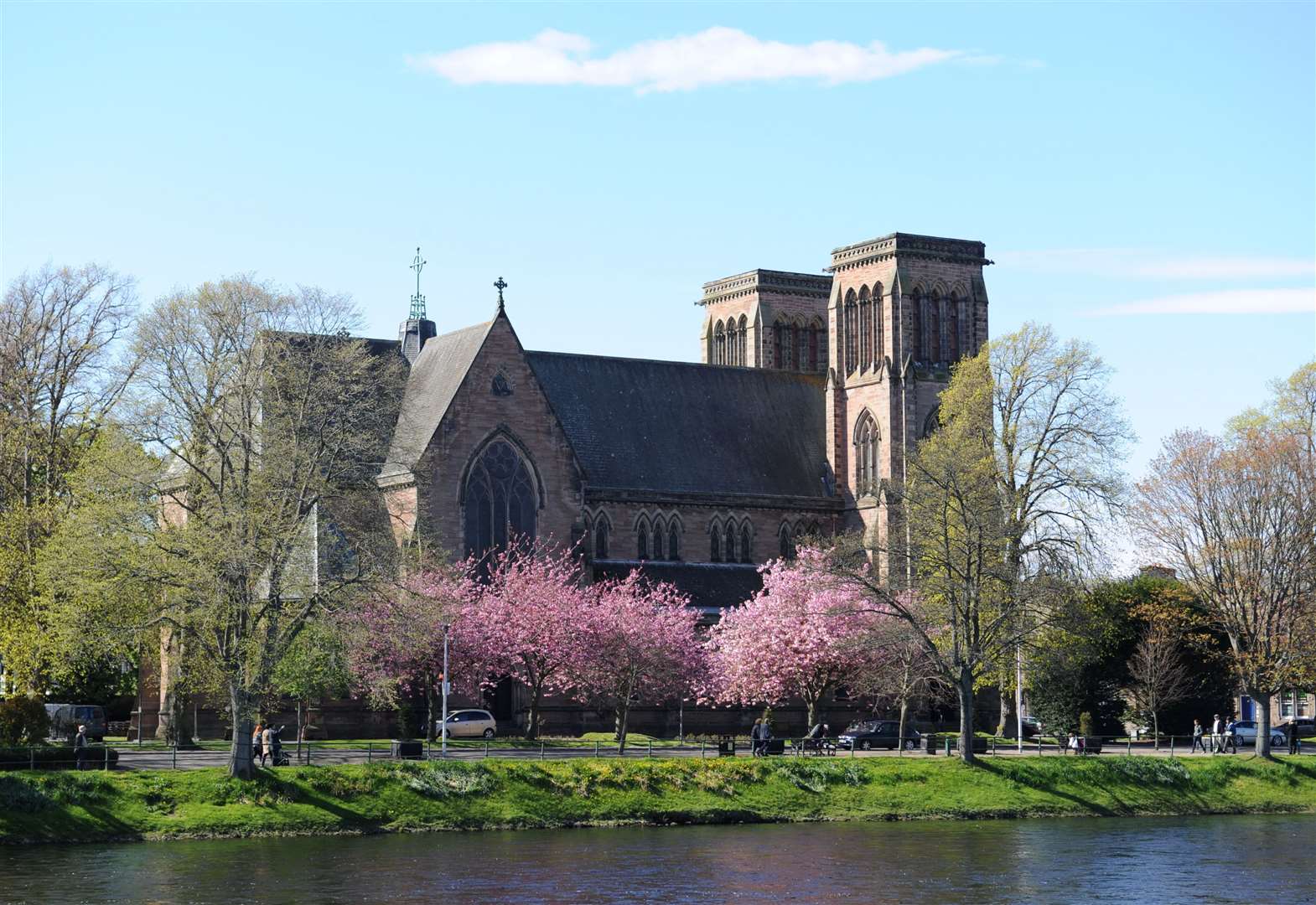 Inverness Cathedral has fallen almost silent as a result of new social distancing rules.