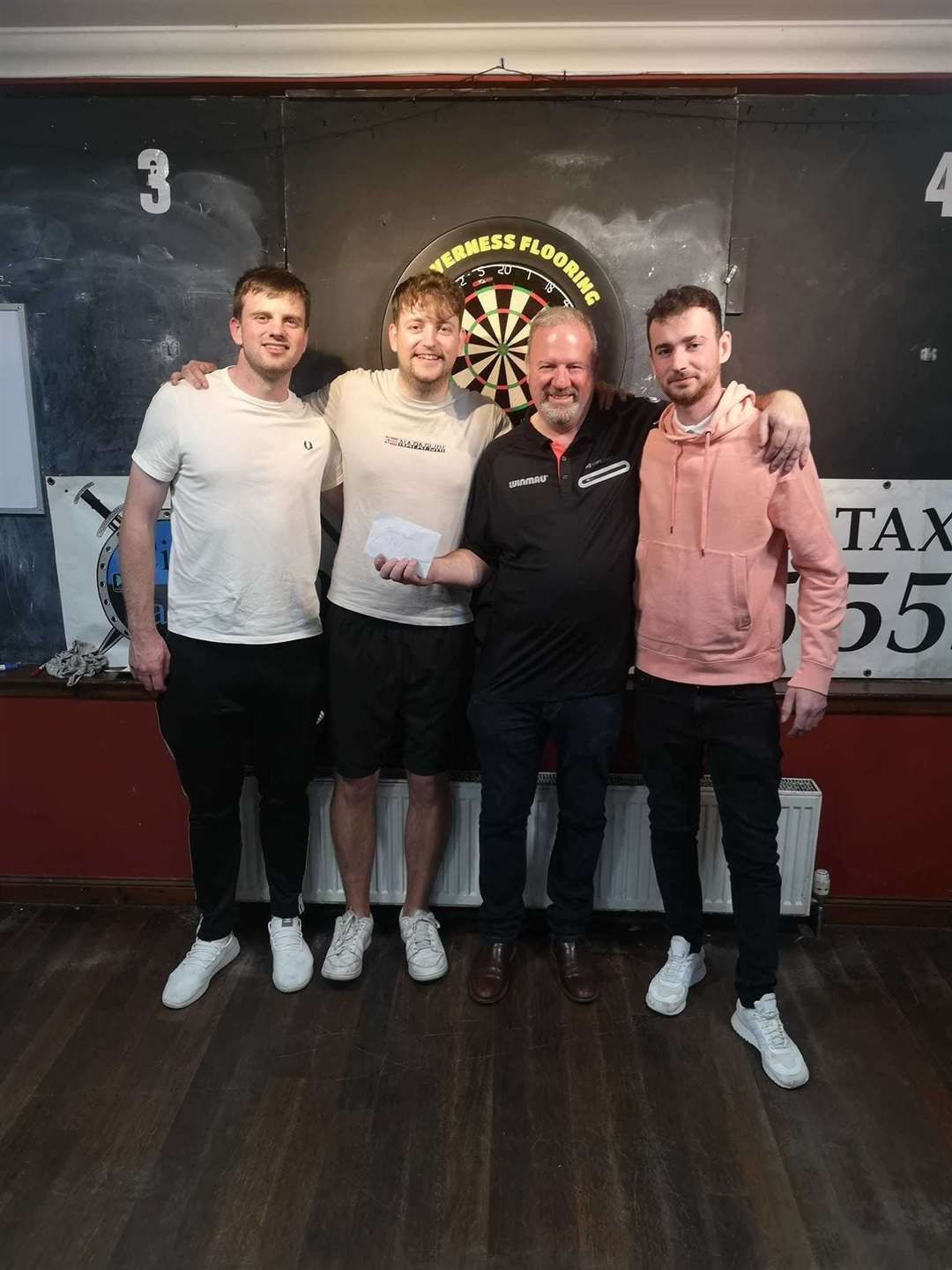 Lewis Mackenzie, Jack McNeilly and Craig Morrison were the winning trio in the 3s competition in the 2023 Portland Festival of Darts.