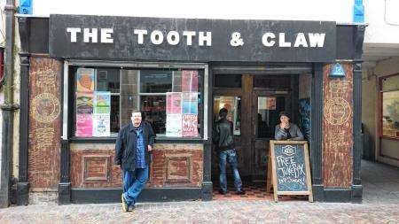 Comedian and promoter Kieran Lochore outside the Tooth and Claw, which will host Never Mind the Festival.