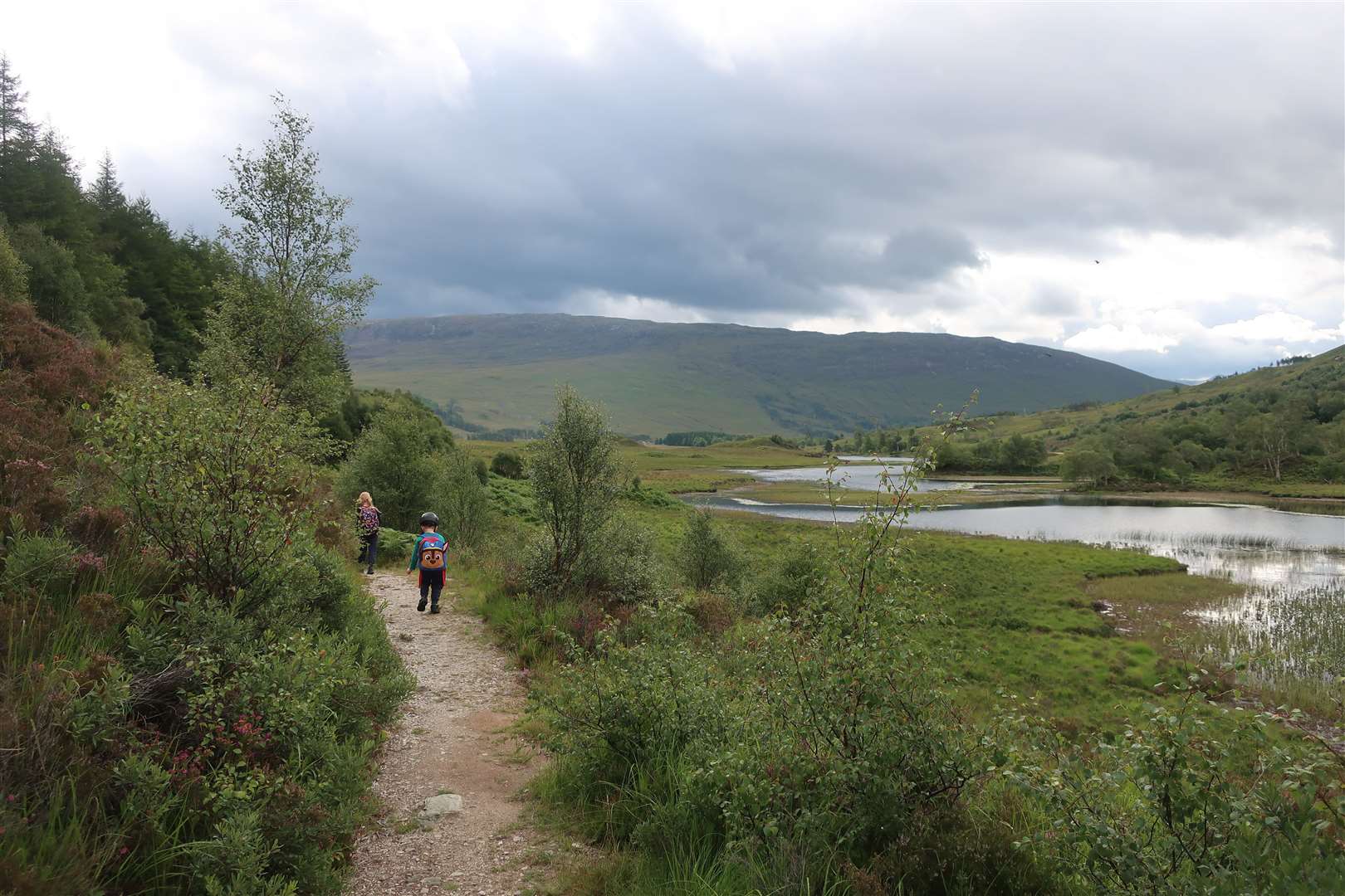 On the path towards Loch Coulin.