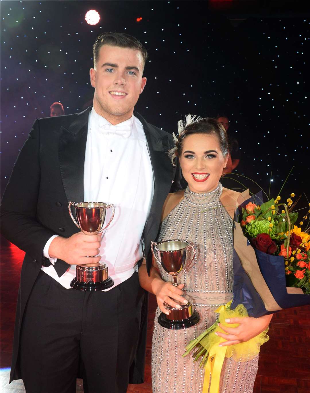 Strictly 2022 winners Penny O'Brien and Adam Crichton. Picture Gary Anthony