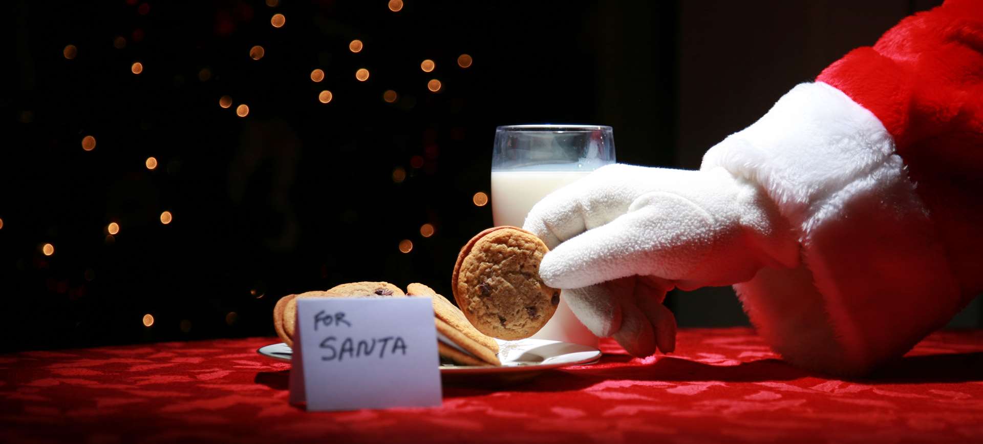 Leave out some cookies and milk for Santa.