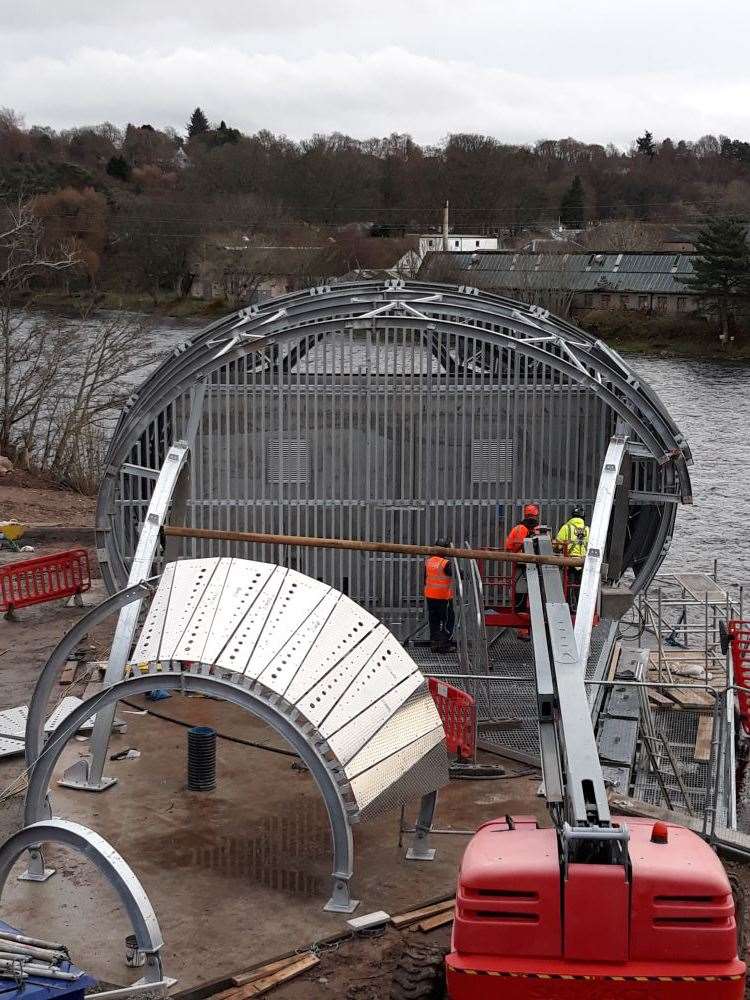 The hydro project on the River Ness in Inverness.