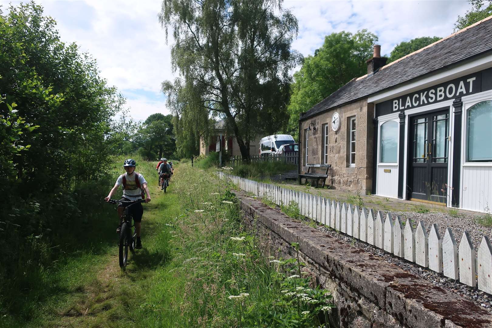 The Speyside Way passes the old station at Blacksboat.