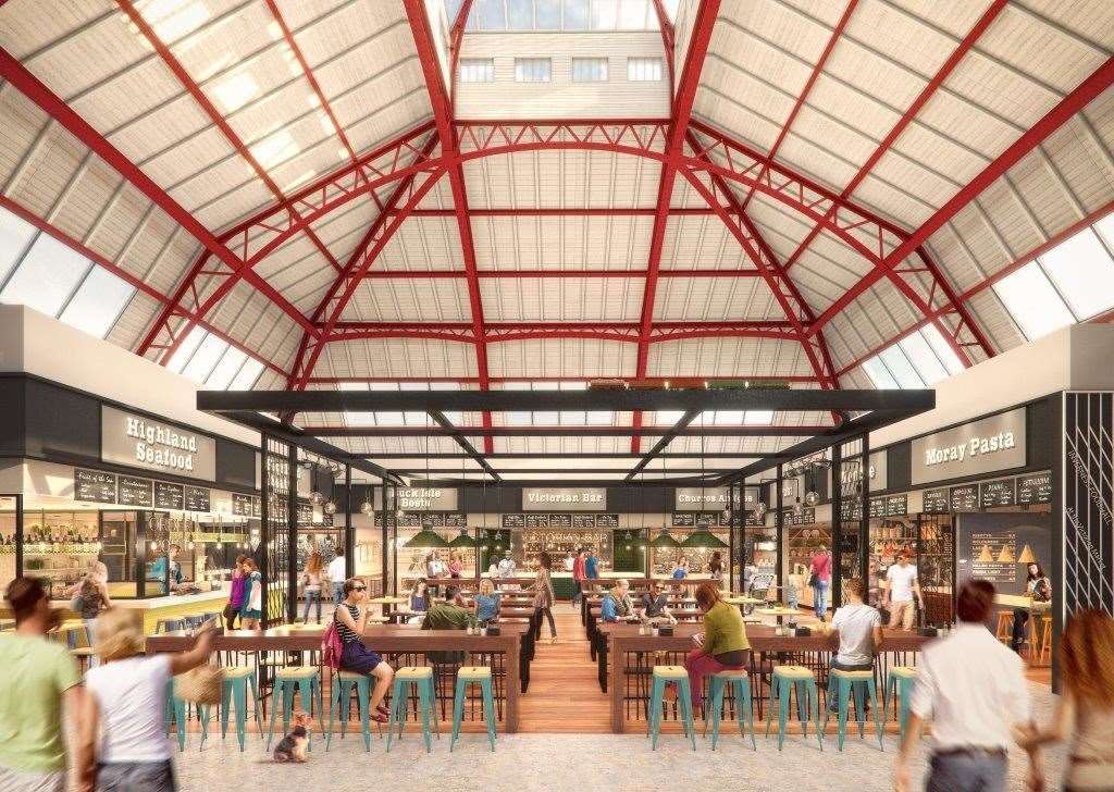 An artist's impression of the Market Hall following the planned revamp.