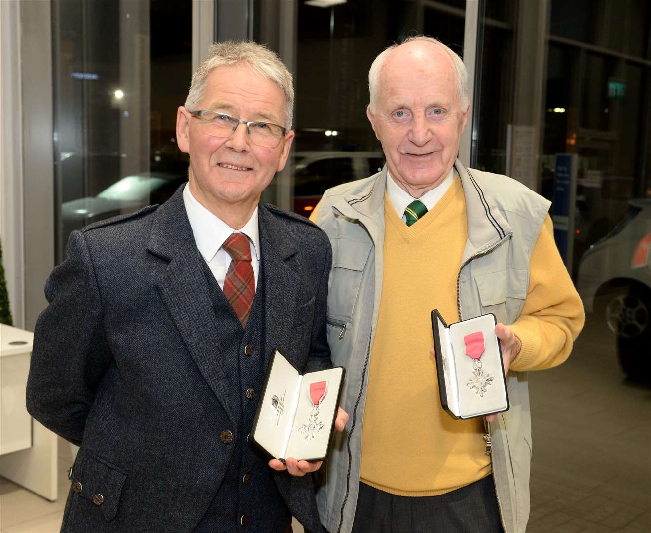 Organiser Calum Munro and founder Gerry Grant with MBE's. Picture: Gary Anthony