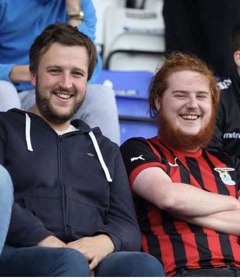 Daniel Hutcheson (right) pictured with me last year at a home match