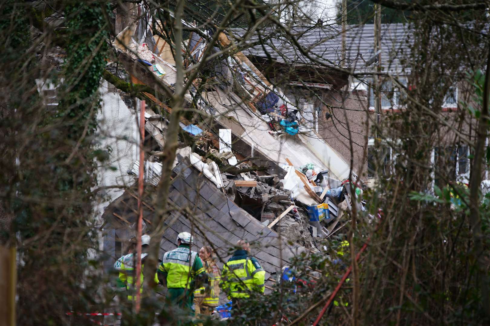 Three people have been taken to hospital while one person remains unaccounted for (Ben Birchall/PA)