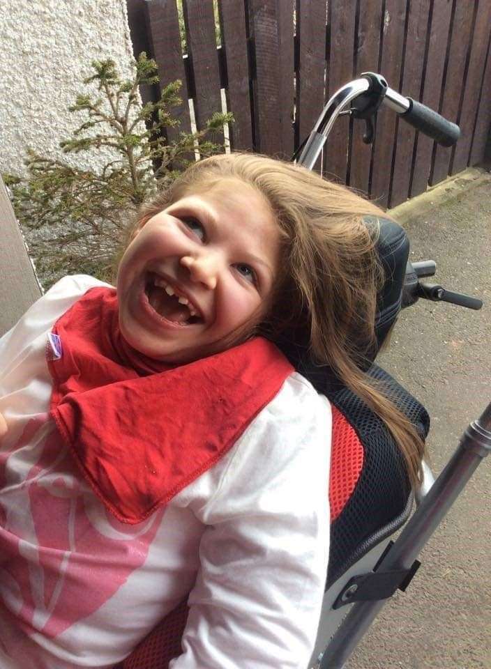 Kamryn Mitchell was born on Valentine’s Day in 2006 at Raigmore Hospital in Inverness and was diagnosed with a condition called Hypoxic-ischemic encephalopathy (HIE).