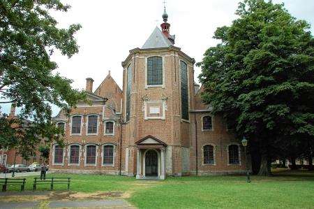 The Beguine's church, St. Elizabethkerk, in the centre of the Beguine's houses, Ghent
