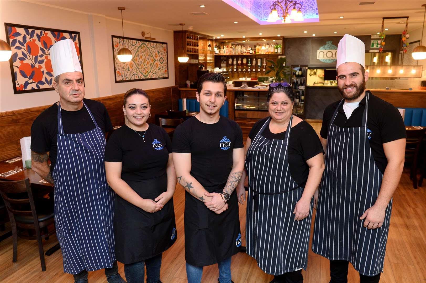 The staff at Nar Restaurant on Bridge Street, Inverness.