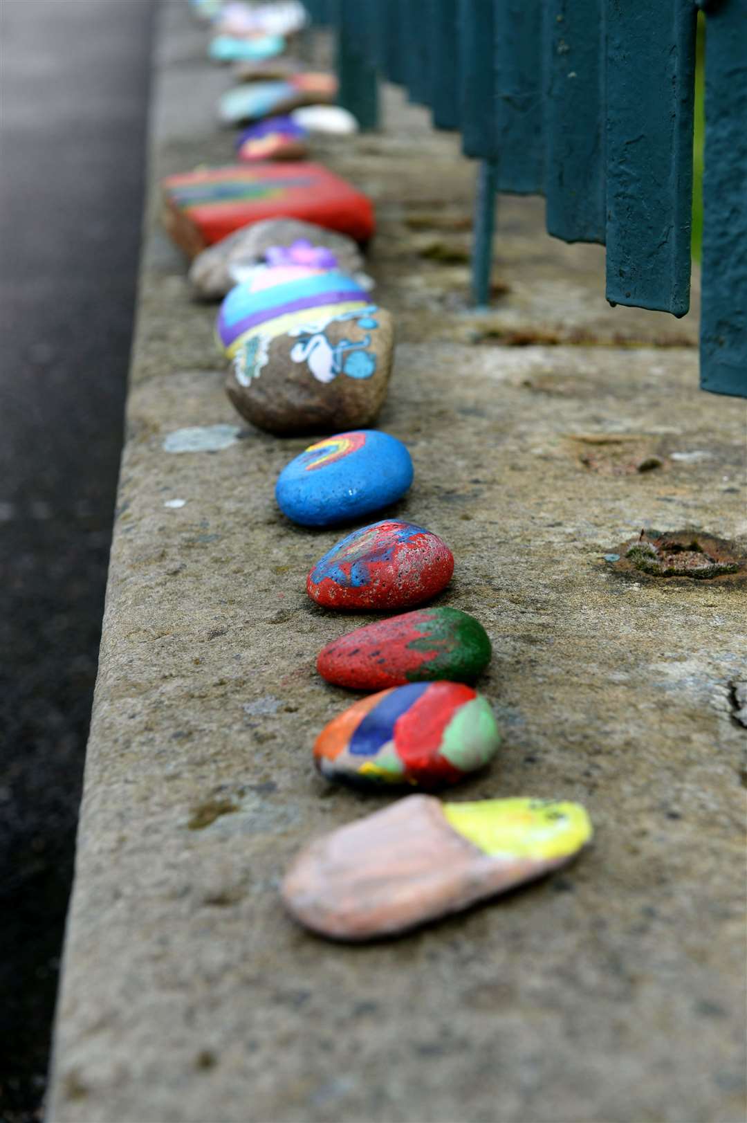 The stones are a bid to cheer people up at a difficult time.