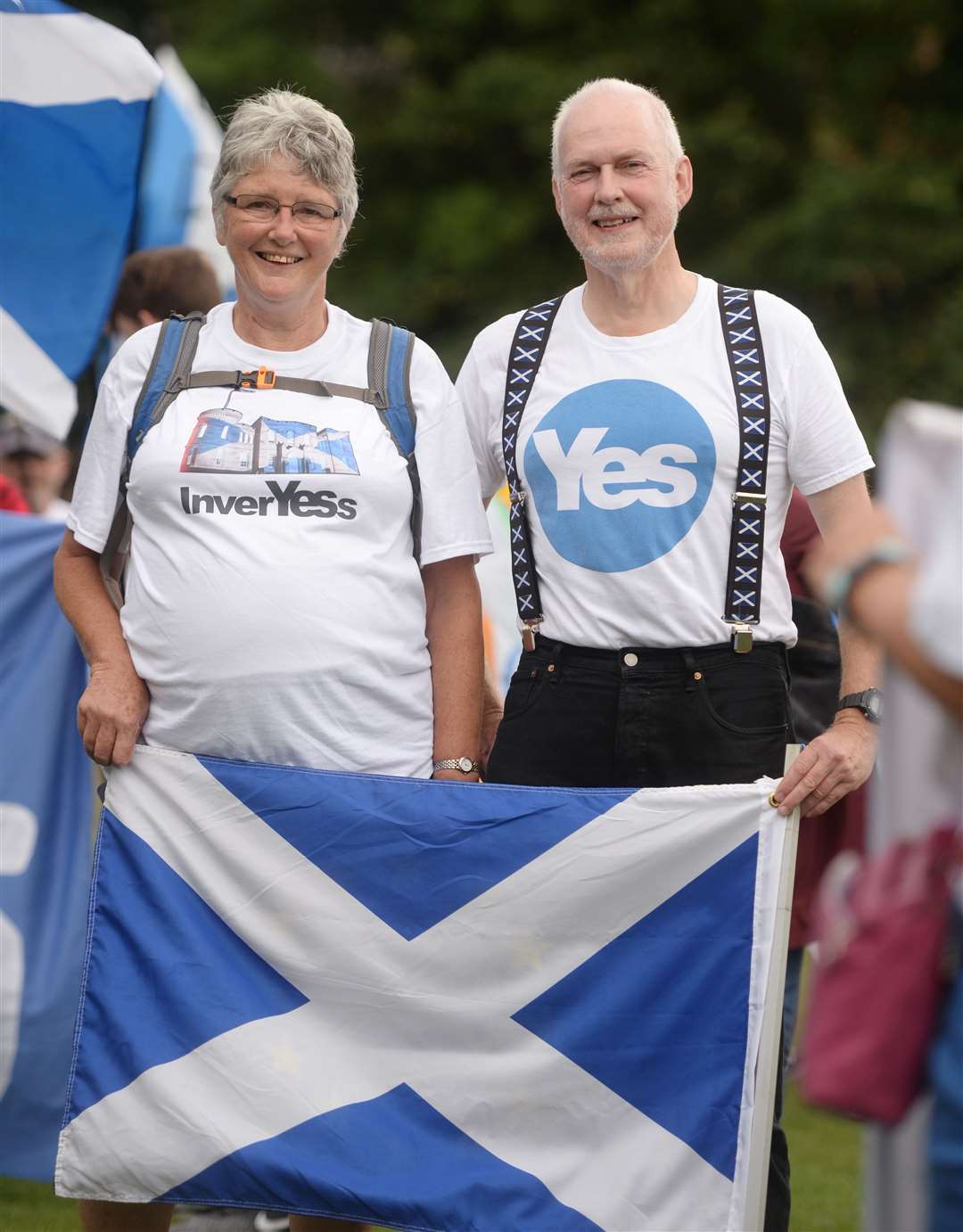 Sheila and Kenny MacIver from Inverness...All Under One Banner.Picture: Gair Fraser. Image No. 041709..