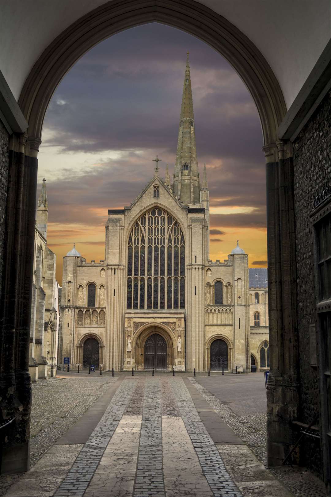 Norwich Cathedral at dusk. Picture: iStock/PA
