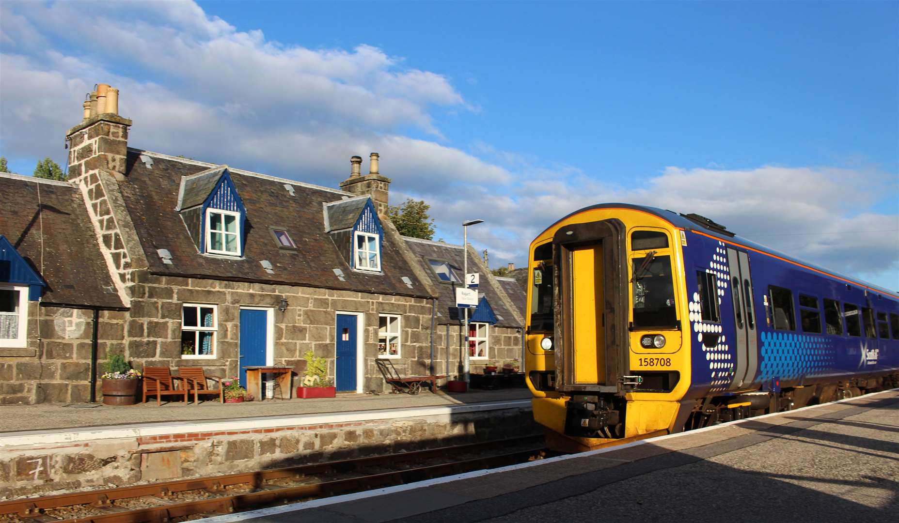 A ScotRail train on the Far North Line. Picture: Alan Hendry.