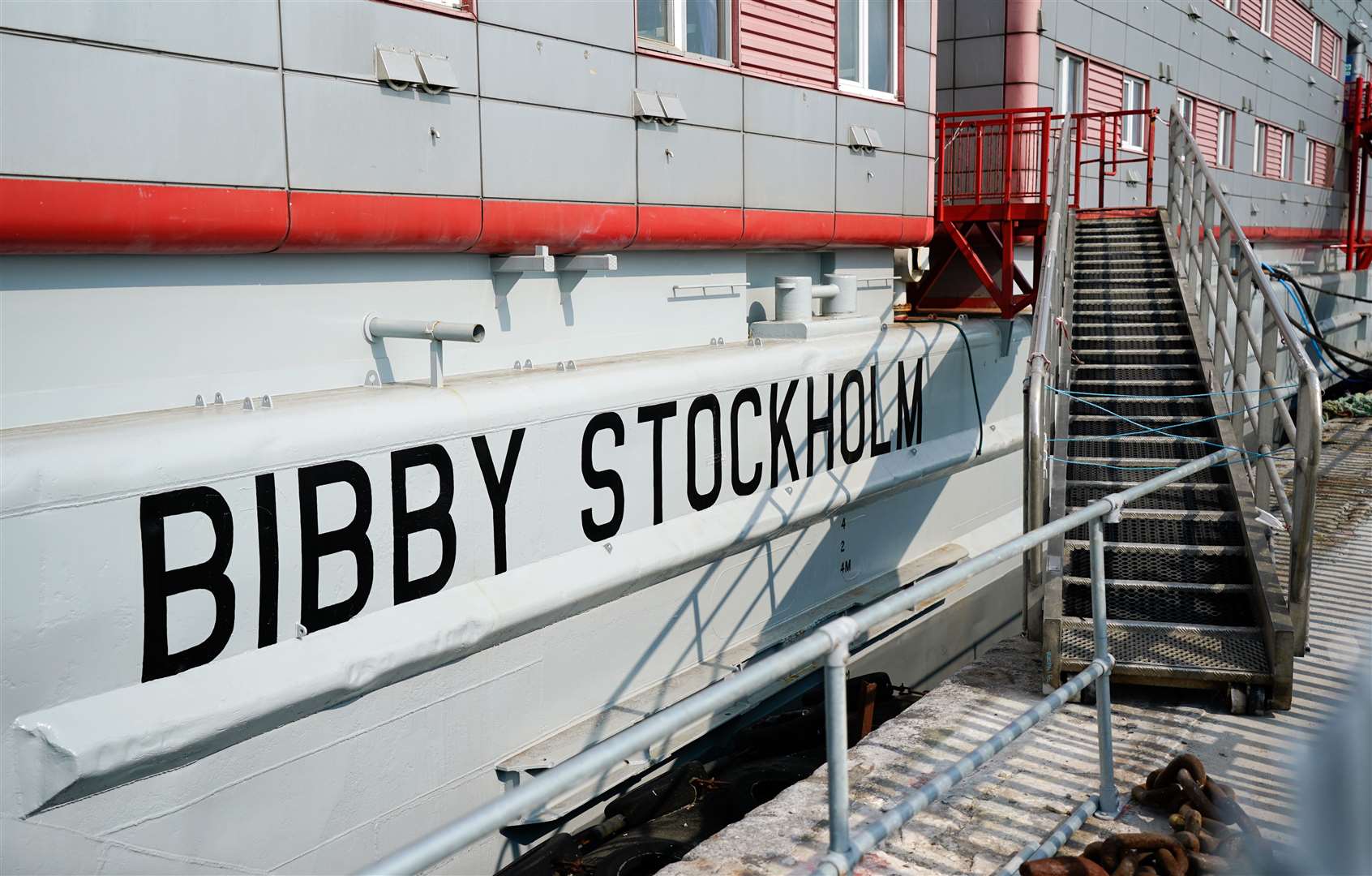 The Bibby Stockholm is intended to house around 500 migrants but the plan has been beset with problems and delays (Andrew Matthews/PA)