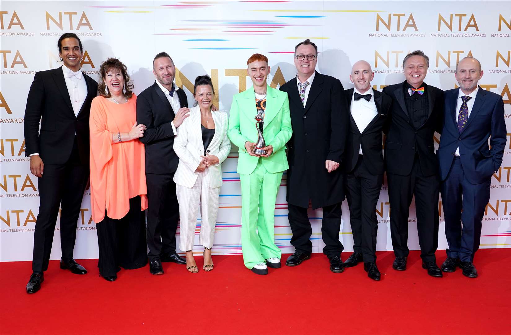 Olly Alexander, Russell T Davies and the cast and crew of It’s A Sin (Ian West/PA)