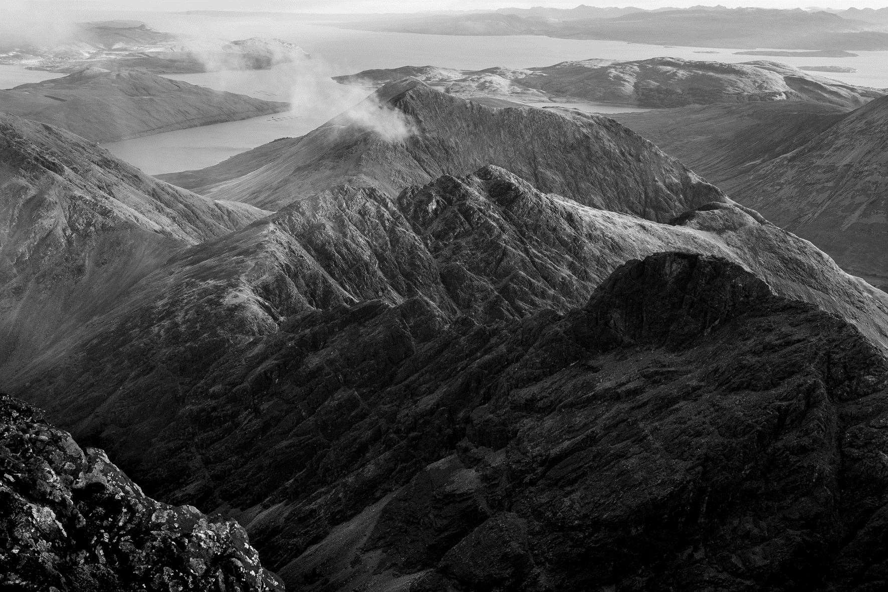 Ancient Ridges was captured at the summit of Bla Bheinn early in the morning and features the Inner Sound of Skye in the distance. Picture: Gavin Shand