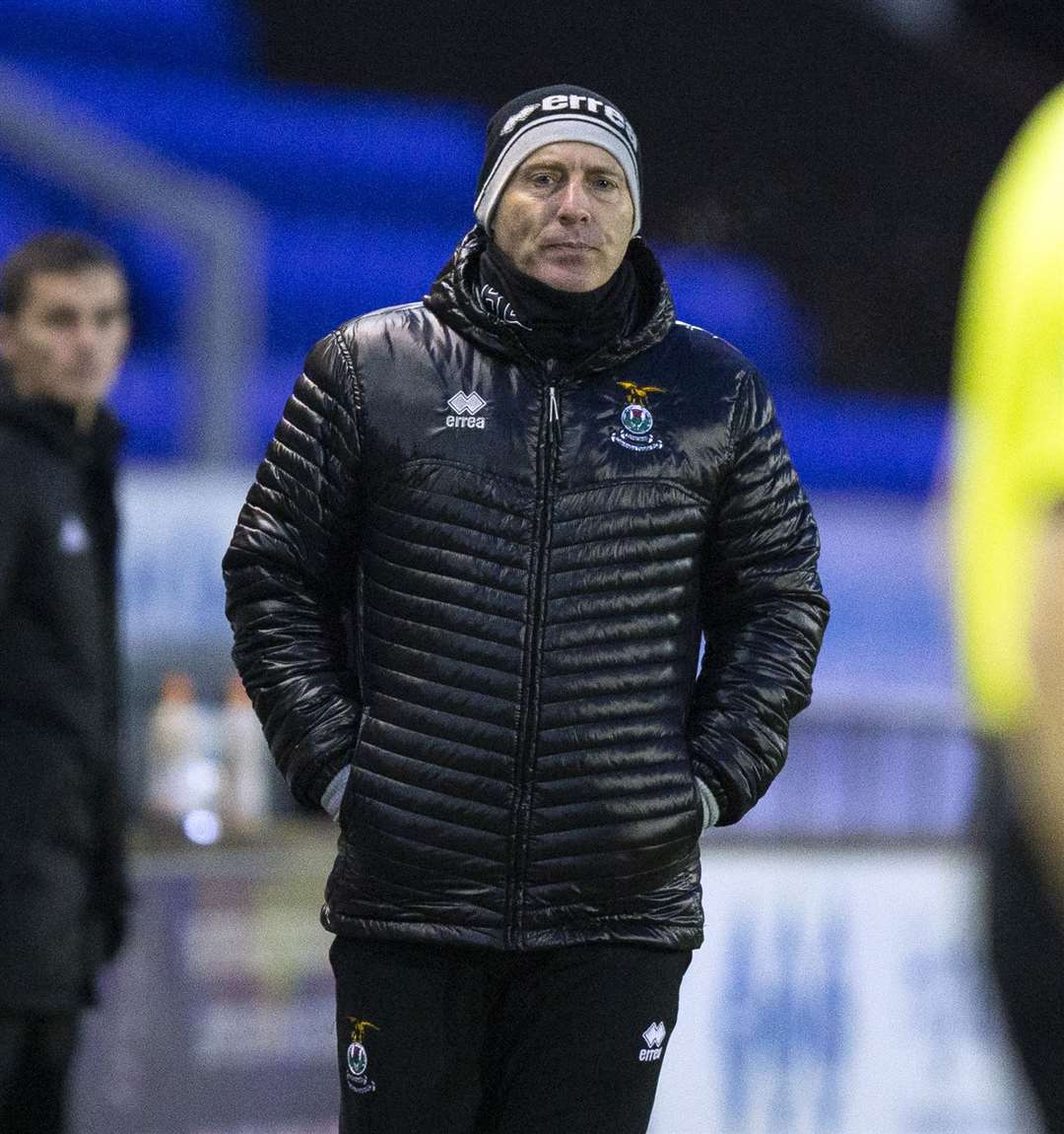 Coach Barry Wilson took charge of Inverness Caledonian Thistle in the absence of John Robertson and Scott Kellacher. Picture: Ken Macpherson