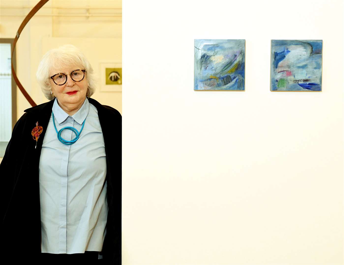 Louise Allan with her work. Picture: James Mackenzie