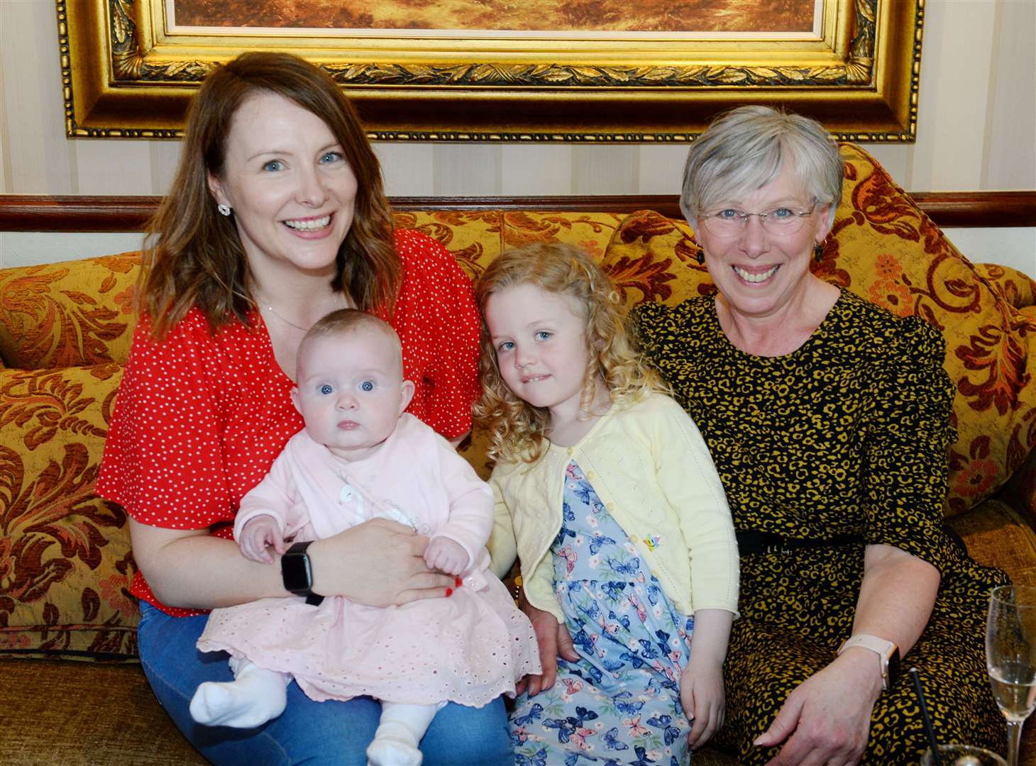 June Mackay with daughter Maria and grand daughters Grace and Freya Stewart. Pictures: Gary Anthony