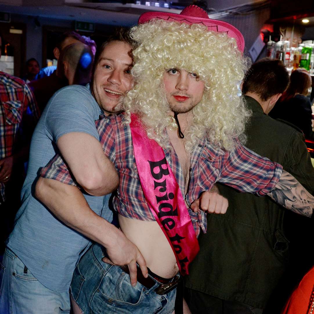 Cowgirl Kenny MacLeod on his stag night with Paul Renshwaw.