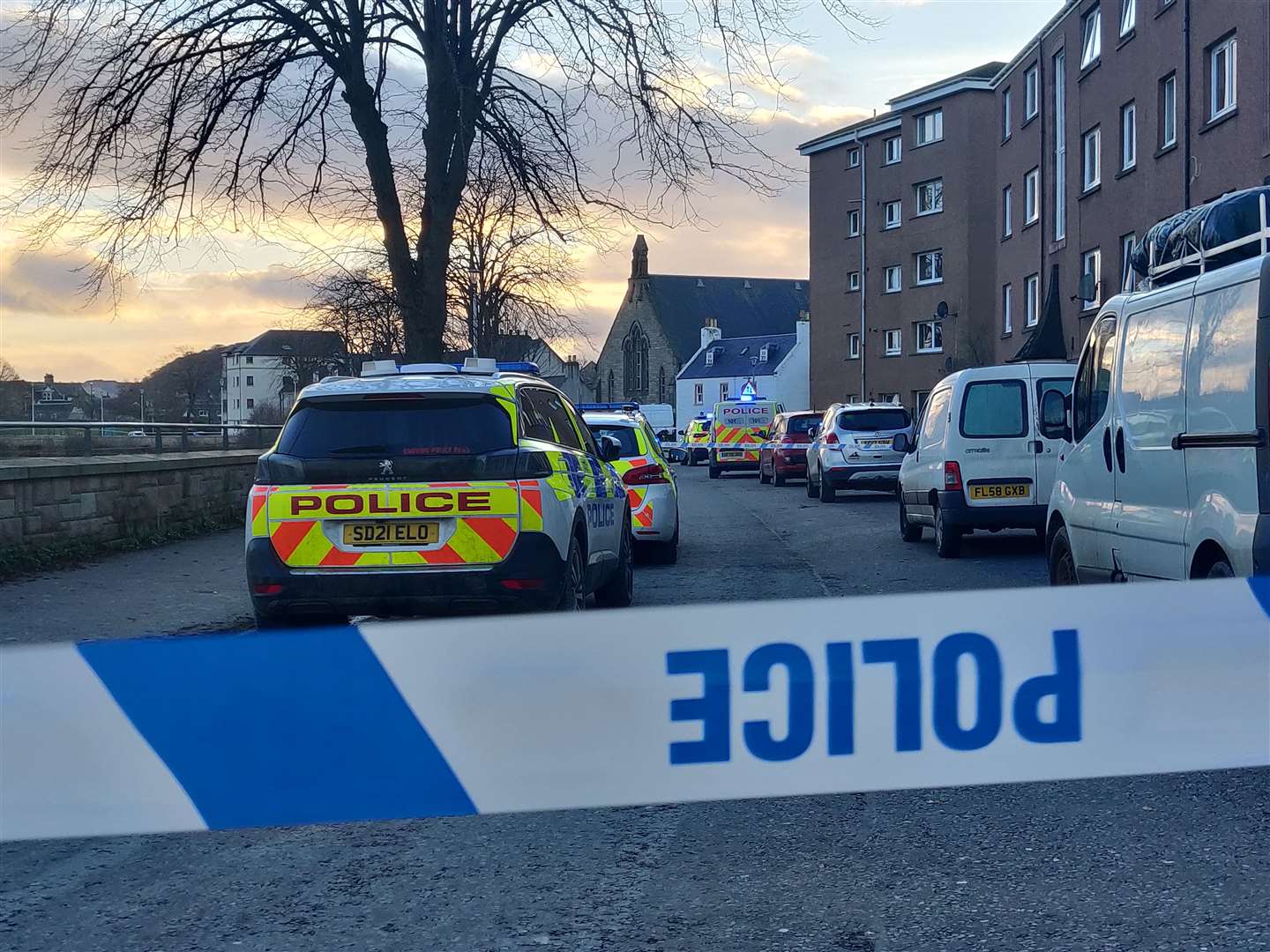 A man has been taken to hospital following reports of a disturbance in Gilbert Street, Merkinch.