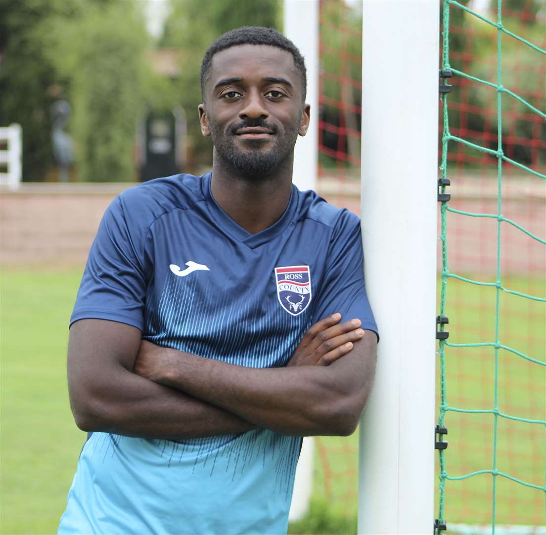 Picture - Ken Macpherson. See story. Ross County new signing Jordy Hiwula, during a break in training yesterday (Tues) with his new team-mates in Verona, Italy.. The striker joins the club to become Malky Mackay’s 6th summer signing, joining the club from Doncaster Rovers. He has joined County on a two-year deal.