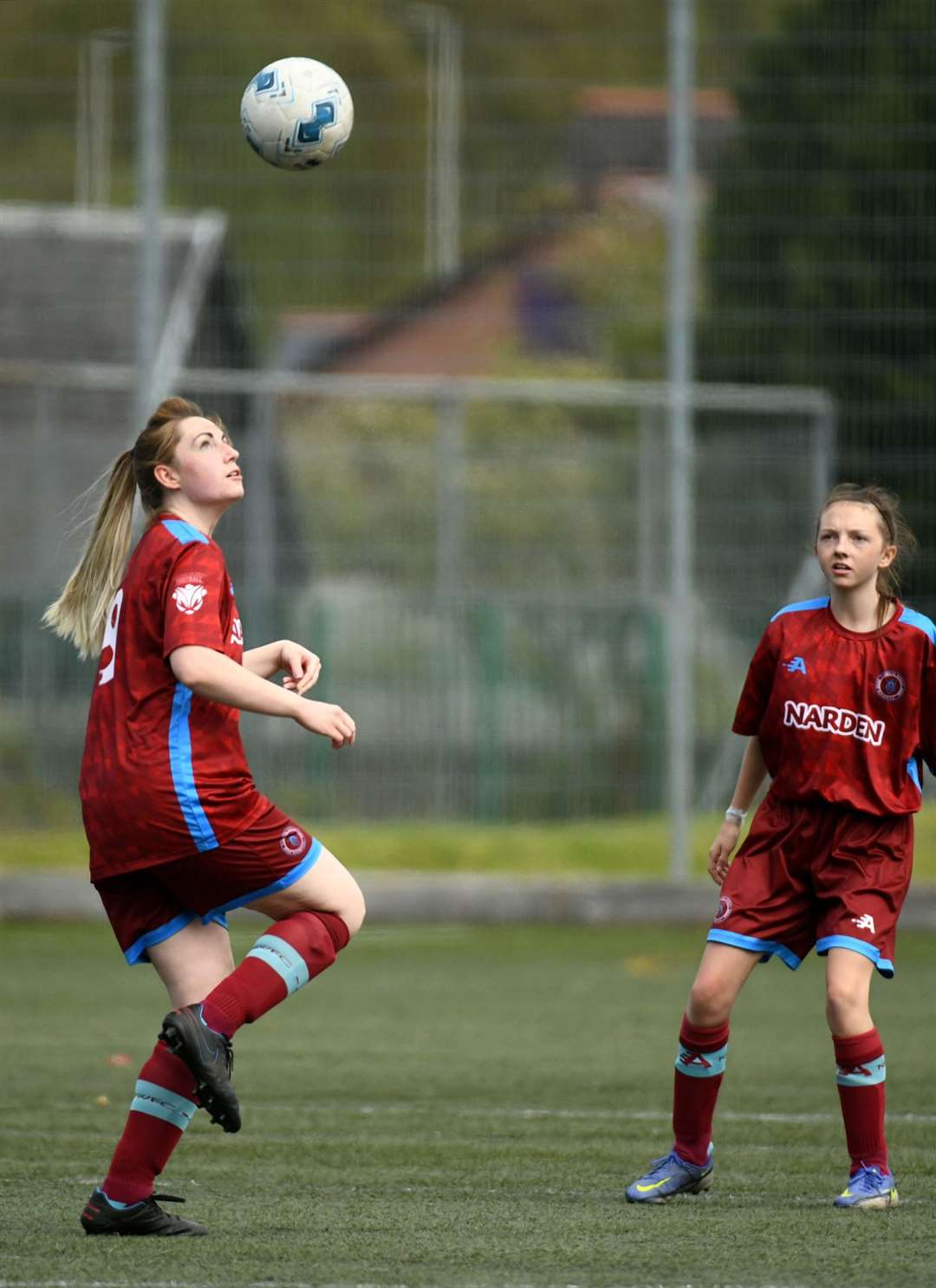 Clachnacuddin Women v Nairn St Ninian Women 1 May 2022: Jackie Crennell and Emma McCarthey. Picture: James Mackenzie.