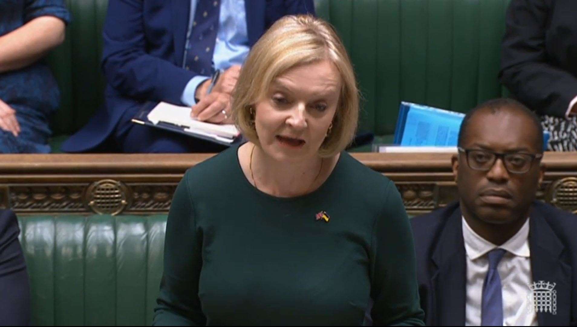 Prime Minister Liz Truss set out plans to ease the cost-of-living crisis in the House of Commons on Thursday (House of Commons/PA)