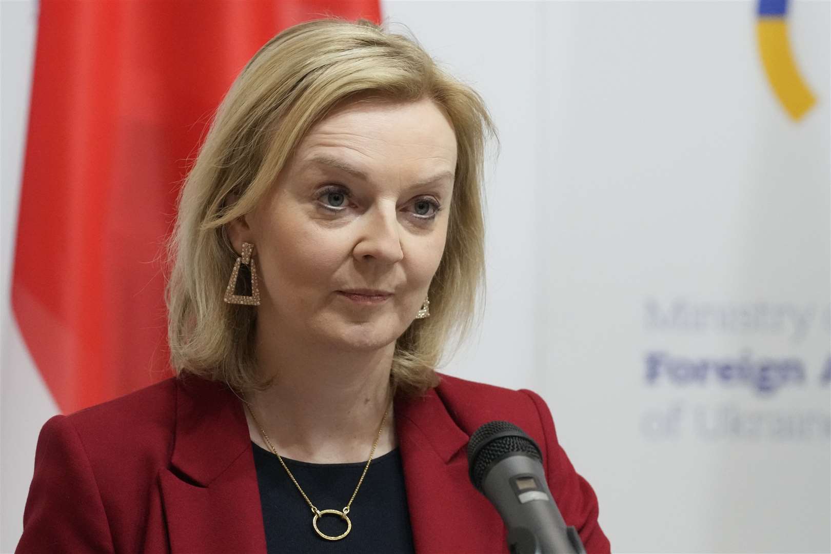 Foreign Secretary Liz Truss has announced that sanctions relating to Russia’s invasion of Ukraine will be extended to hit Belarusian military officials and organisations (Efrem Lukatsky/PA)